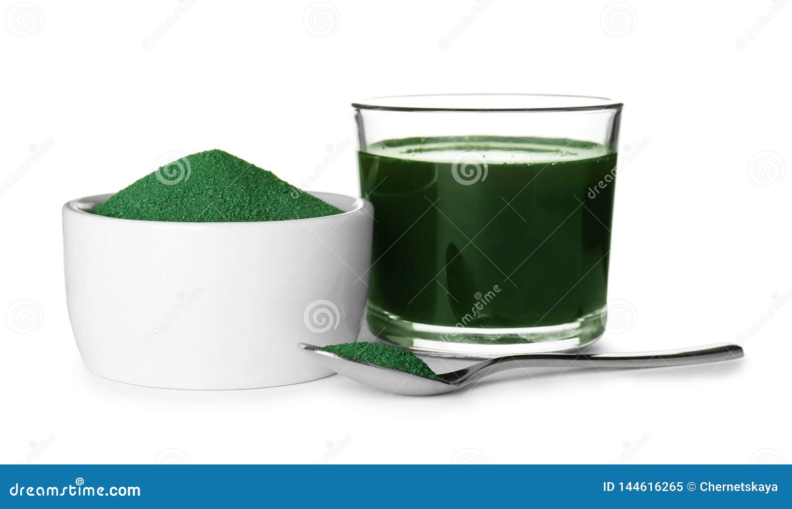 Spirulina drink and powder stock image. Image of ingredient 144616265