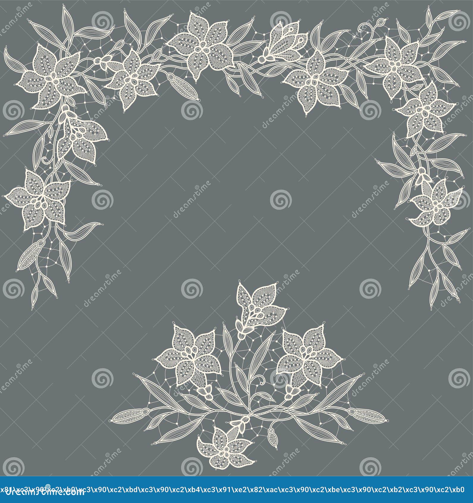 Spitze karte Lily Garland vektor abbildung. Illustration von gefärbt