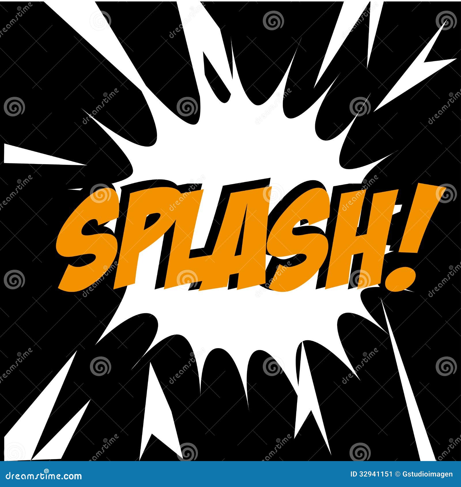Splash comic stock vector. Illustration of graphic, bubble 32941151