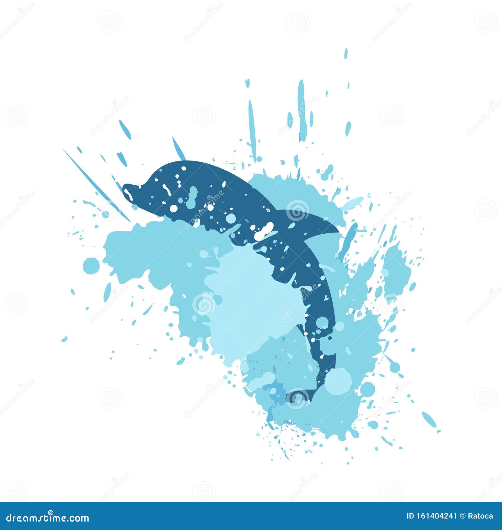 Splash dolphin draw stock vector. Illustration of dirt 161404241