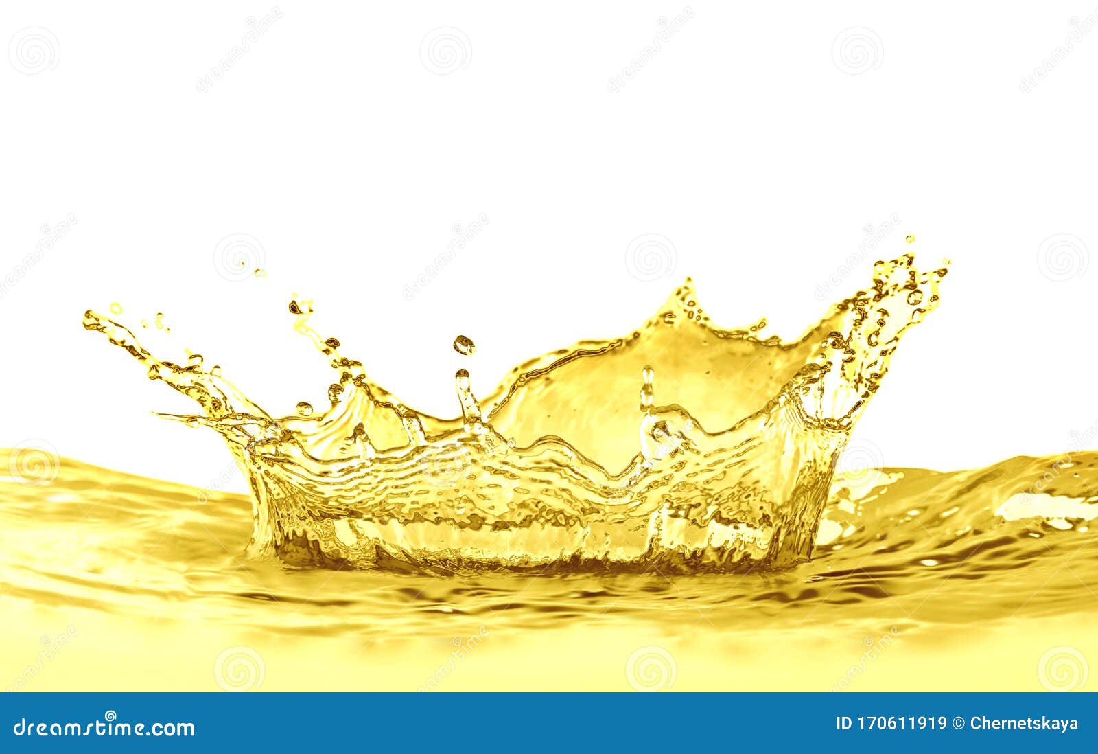 Splash of Natural Cooking Oil on White Background Stock Image Image