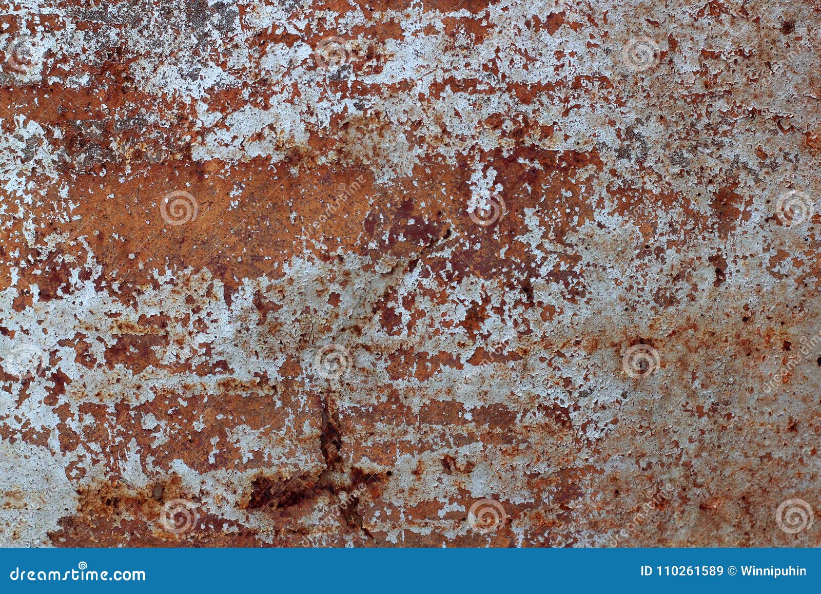 Splash, Patch, Rusted Sheet Metal on a White Background. with Remnants