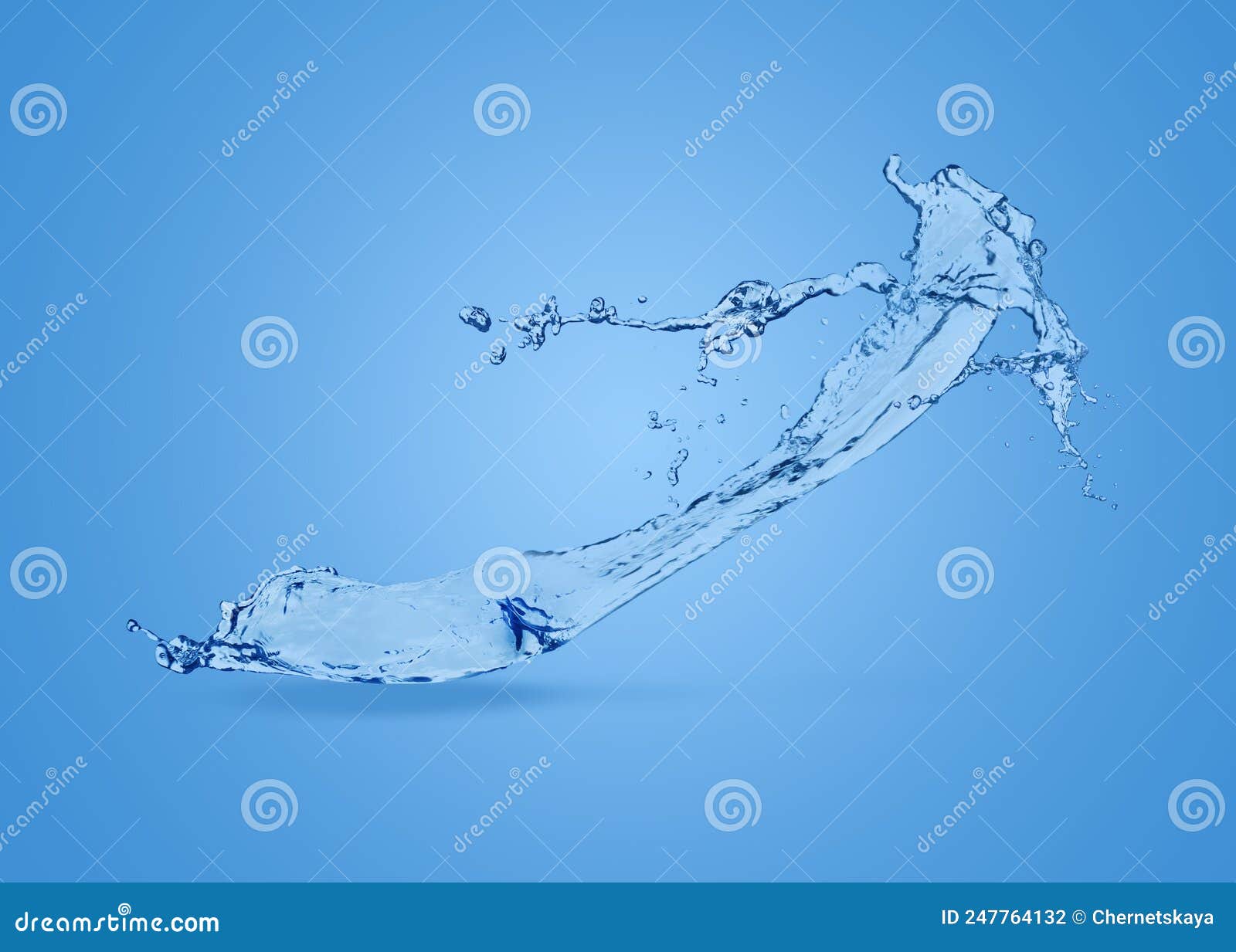 Splash of Pure Water on Light Blue Background Stock Photo Image of