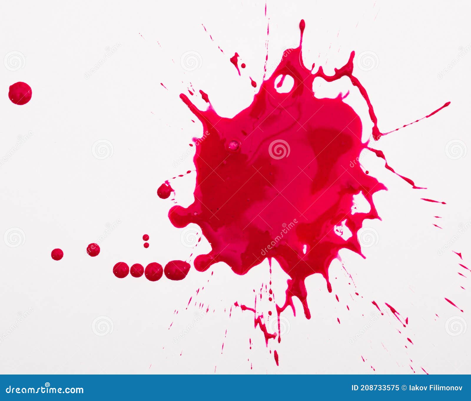 Splash of Red Paint on White Surface Stock Image Image of construction, sauce 208733575