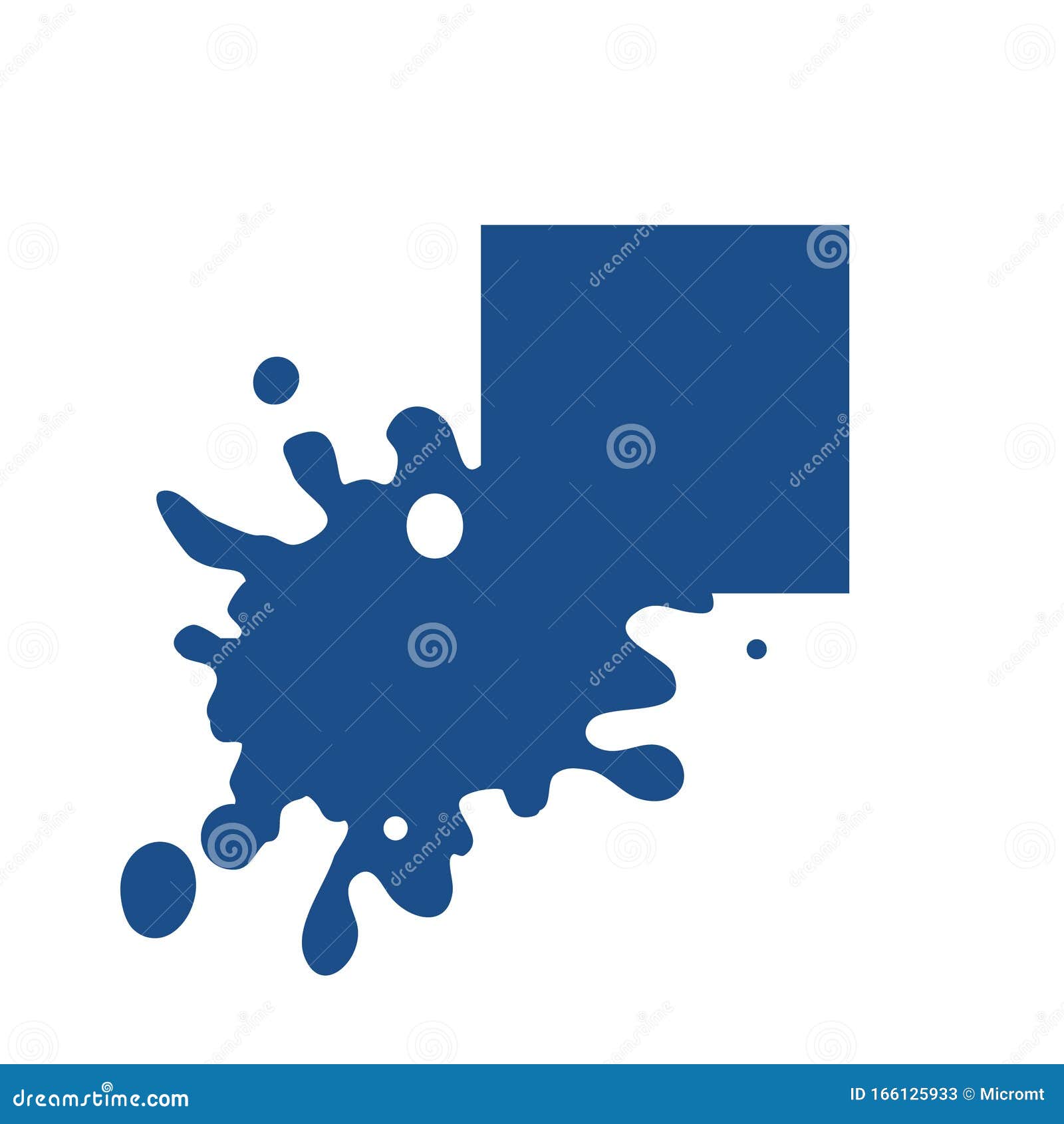 Download Splash Square Classic Blue Color Icon. Melted Corner ...