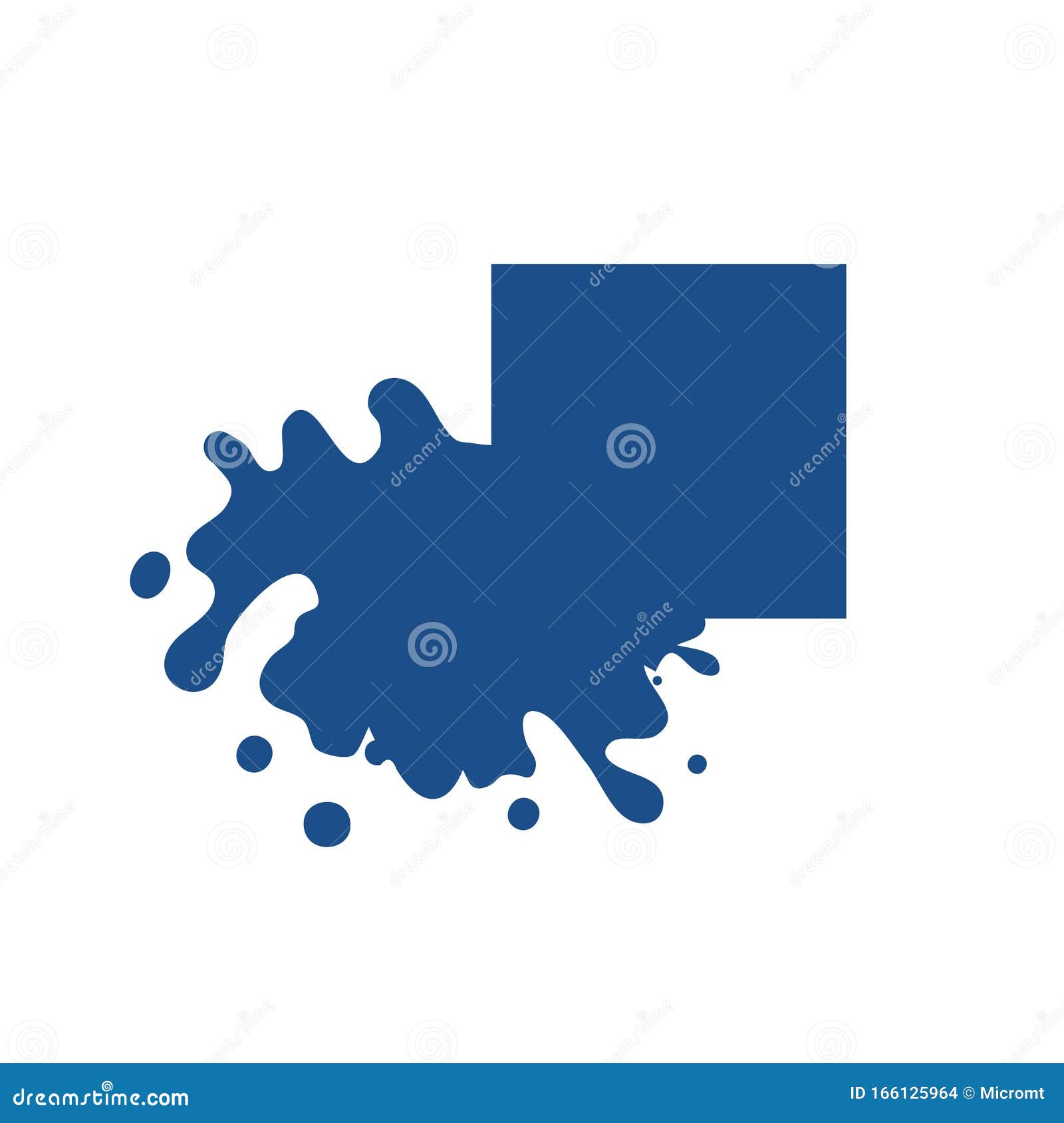 Download Splash Square Classic Blue Color Icon. Melted Corner ...