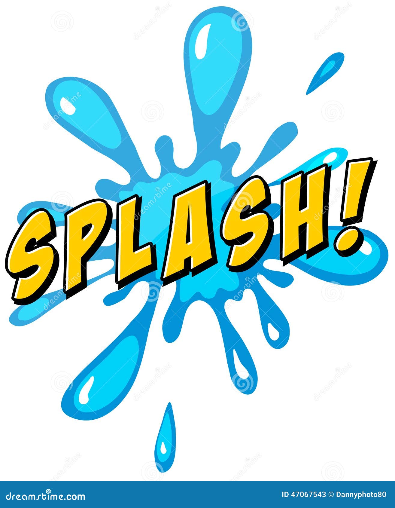 Splash with water stock vector. Illustration of letters 47067543