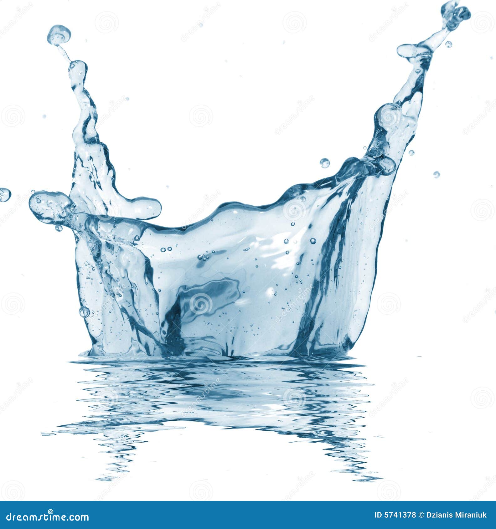 Splash Of Water On A White Background Royalty Free Stock