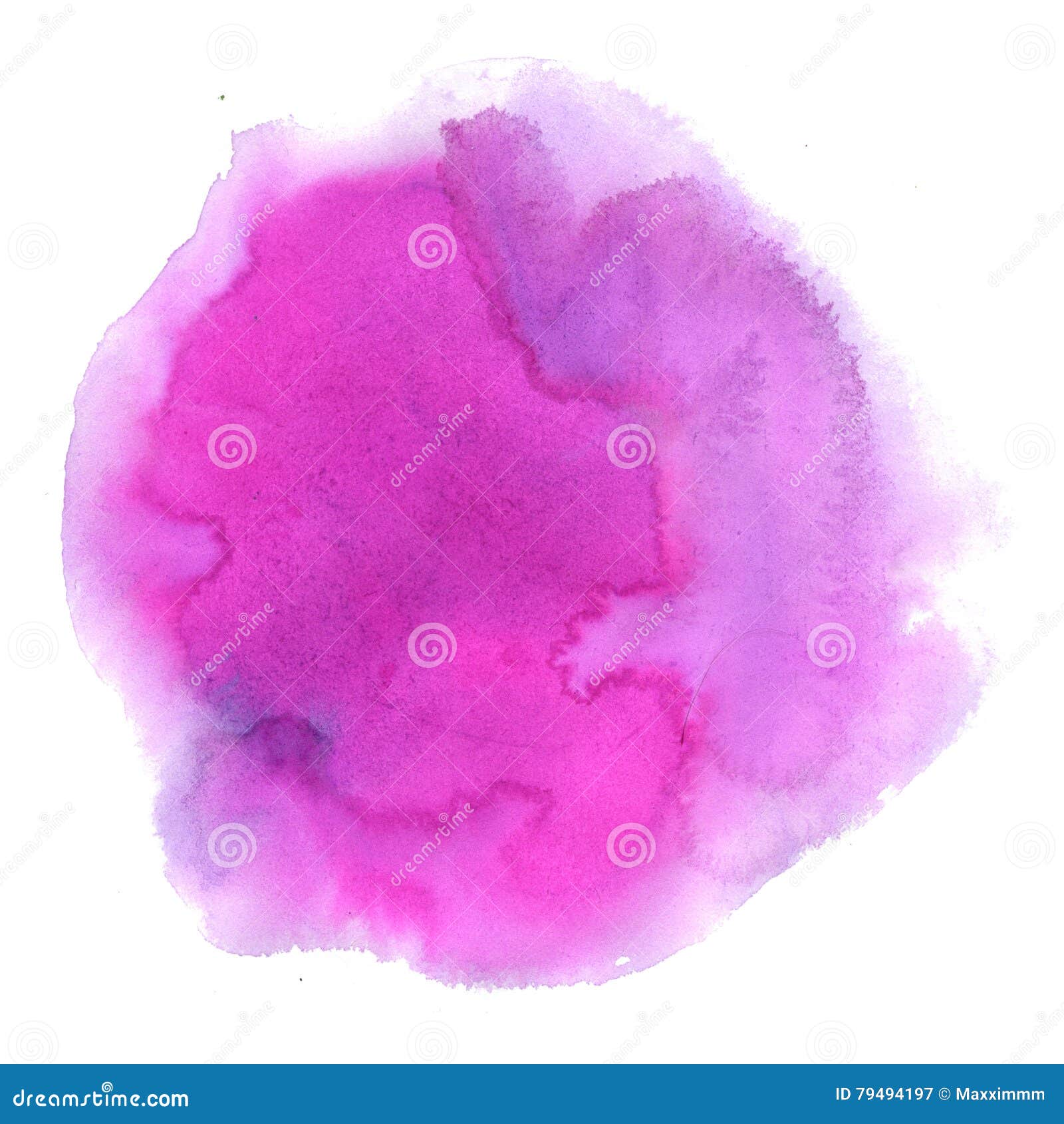 Abstract Purple, and blue watercolor splash stain ink leak blot