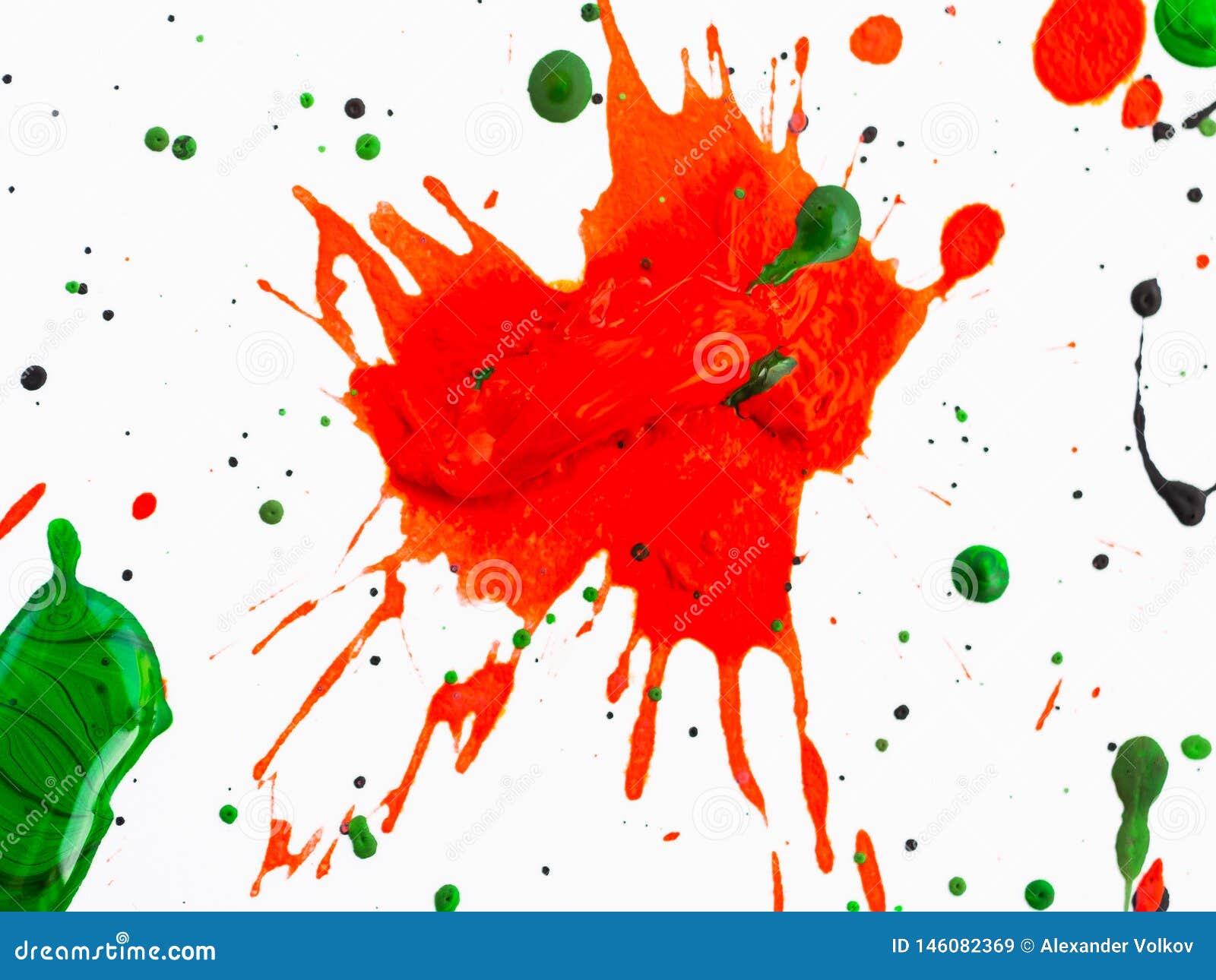 Splashes on Red and Green Paint Stock Image Image of artistic, paint