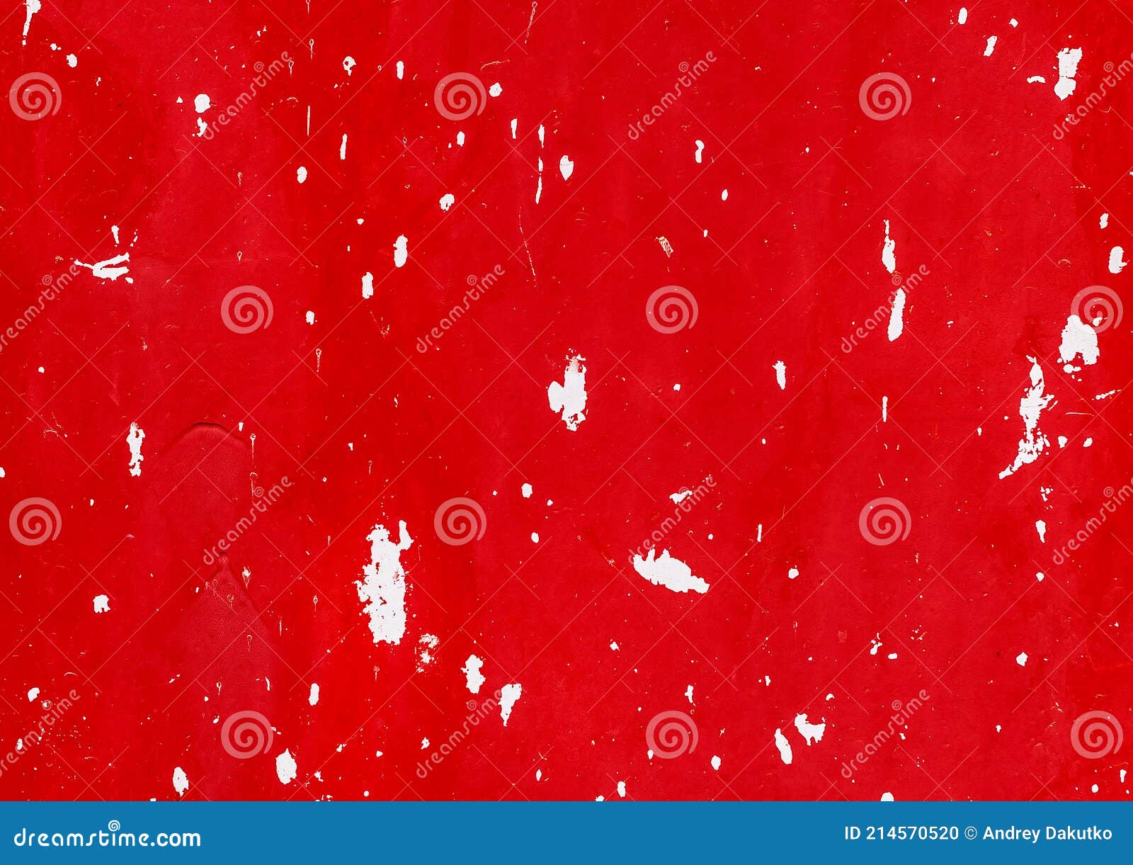 Splashes Of White Paint On A Red Cherry Surface Wall Texture Background Stock Photo
