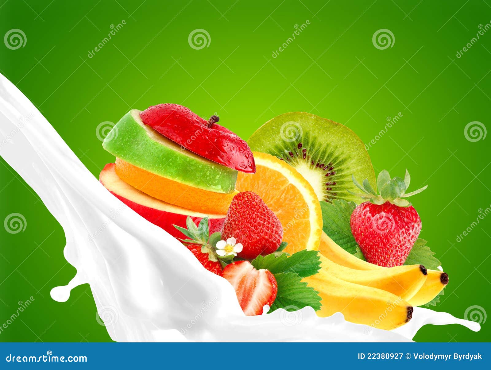 Splashing Milk with Fruit Mix Stock Image Image of berries, drop