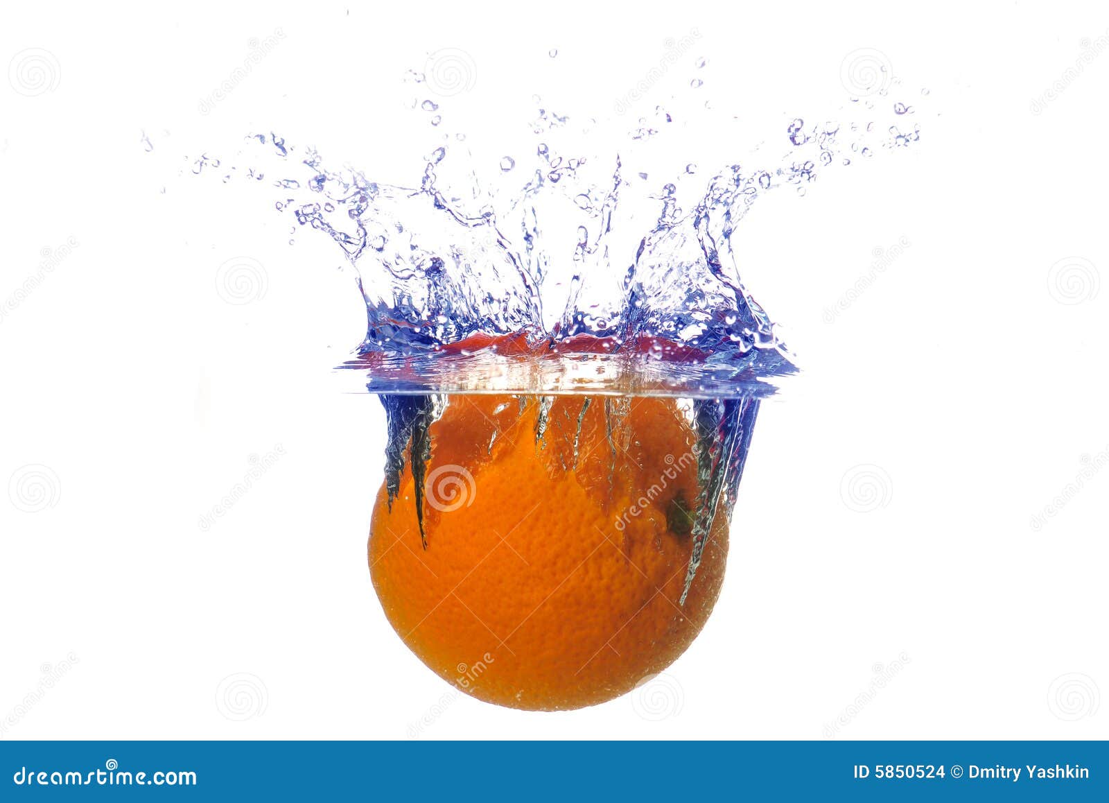 Splashing Orange into a Water Stock Photo Image of sweet, freshness