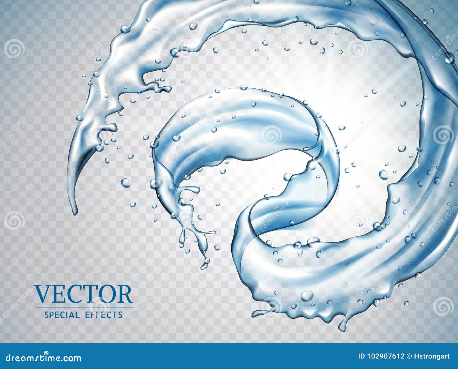 Splashing water effects stock vector. Illustration of clean - 102907612