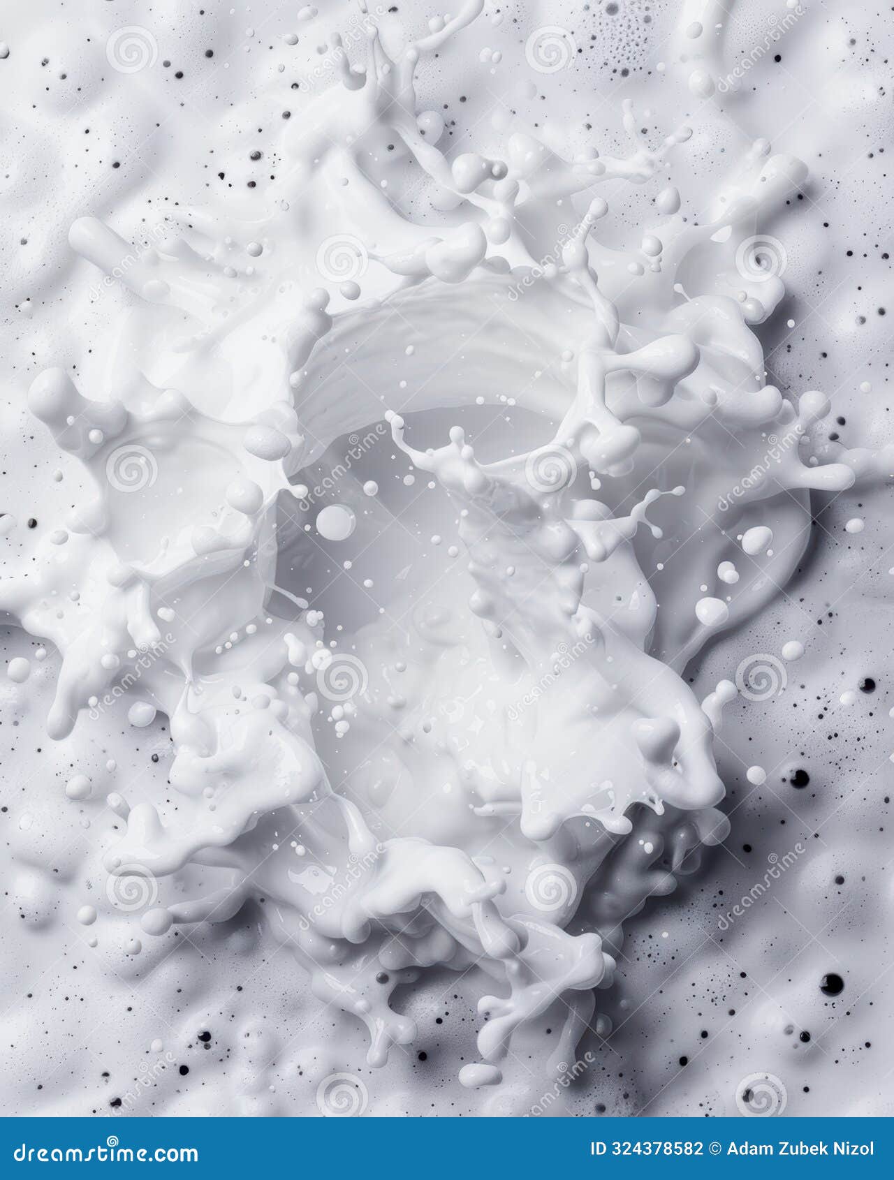splashing white milk or cream