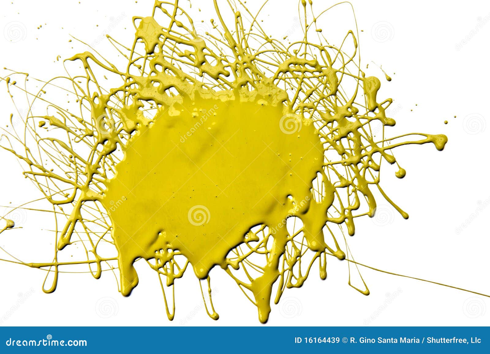 splattered yellow paint