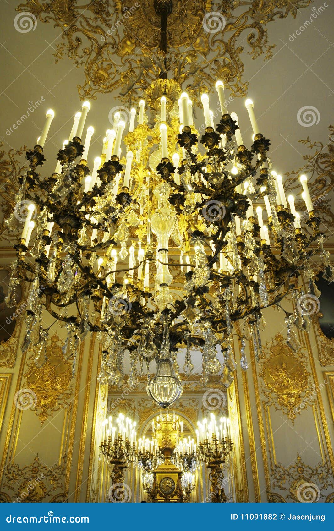 splendid chandelier in royal palace