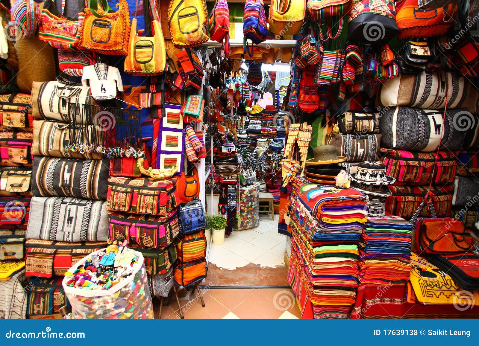 Splendid Peruvian Shops In Cuzco Stock Photo Image of gummy, color