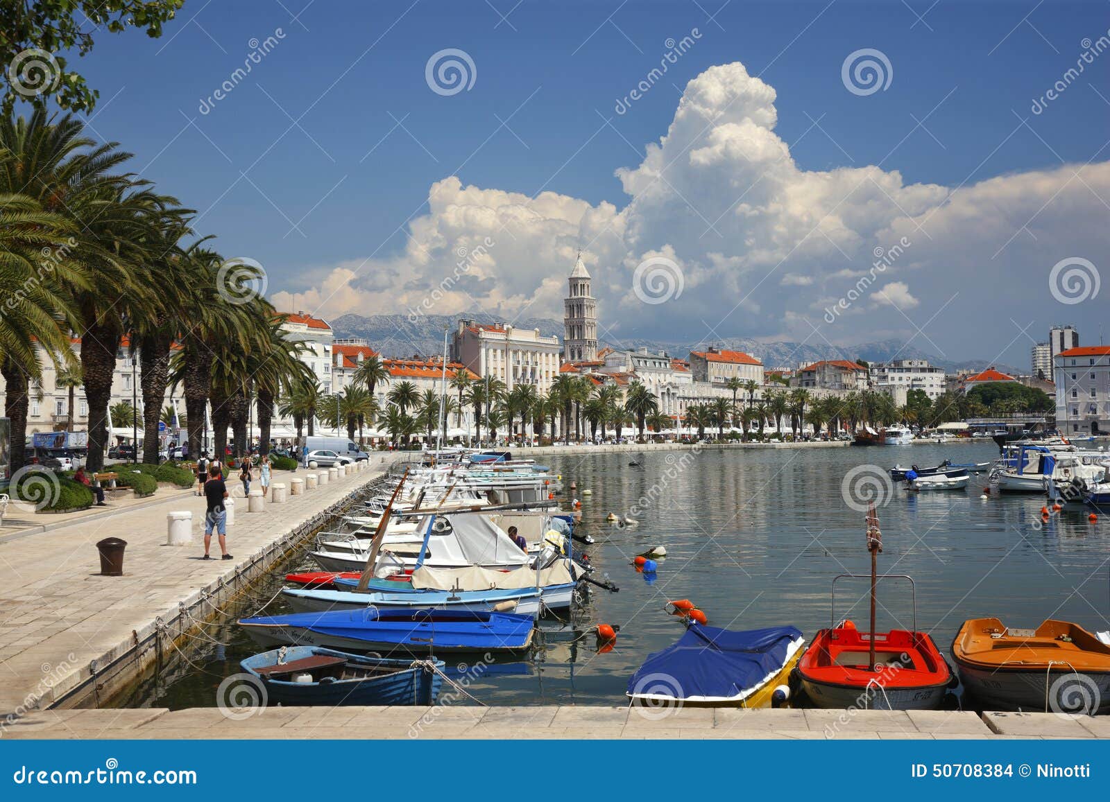Split Croatia. Split old town in Dalmatia, Croatia