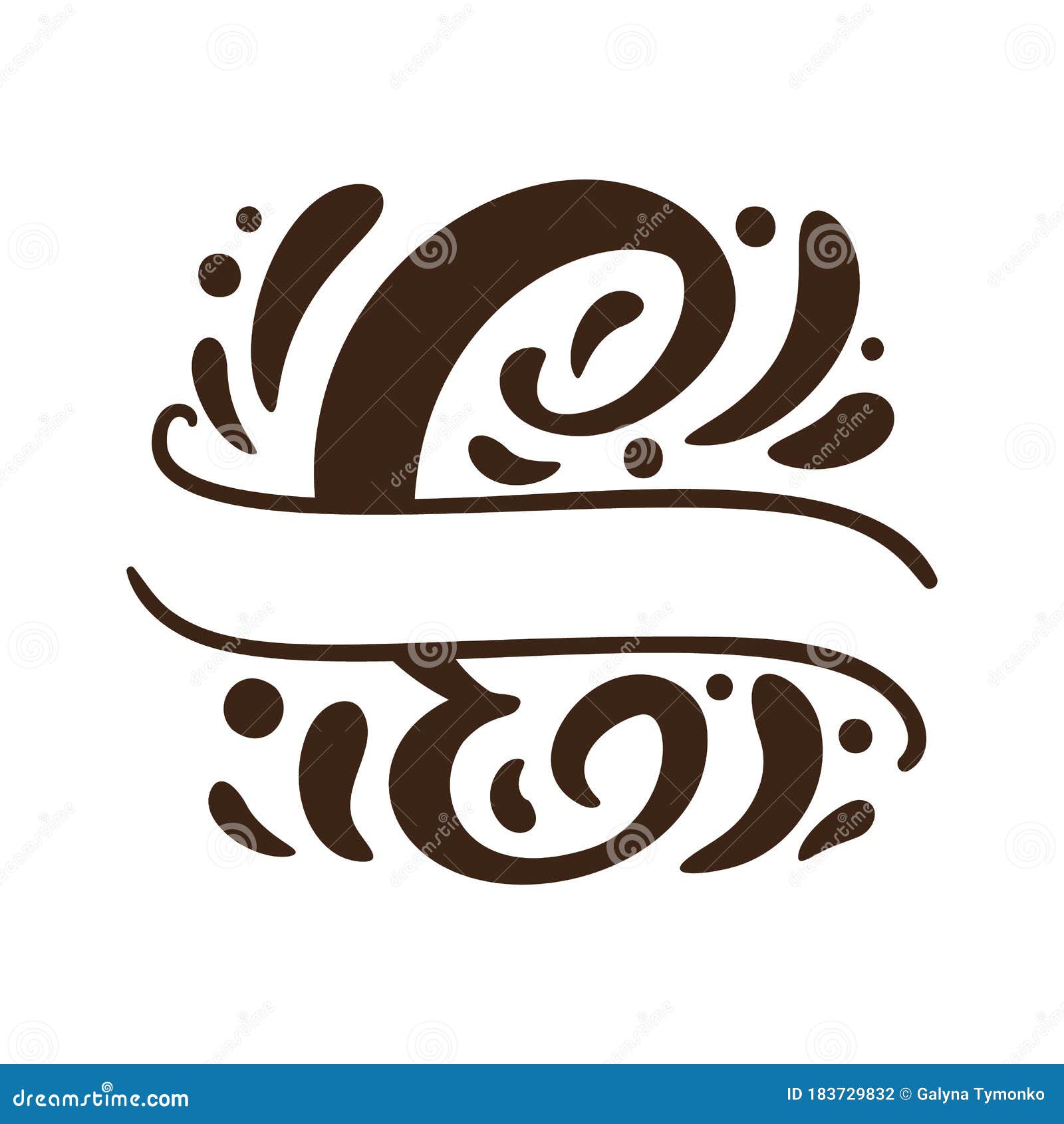 Download Split Letters E Children Name Vector Hand Drawn Calligraphic Floral Monogram Or Logo. Uppercase ...