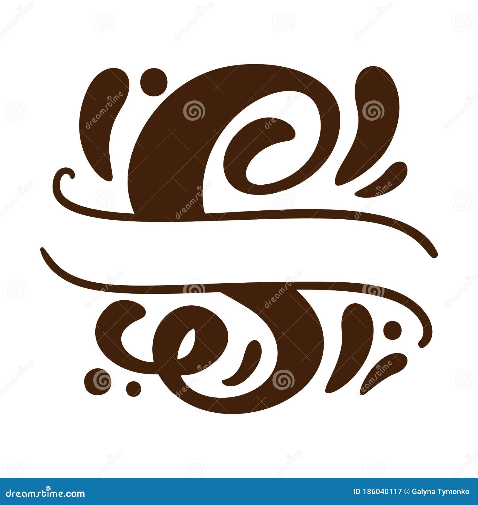 Download Split Letters S Name Vector Hand Drawn Calligraphic Floral ...