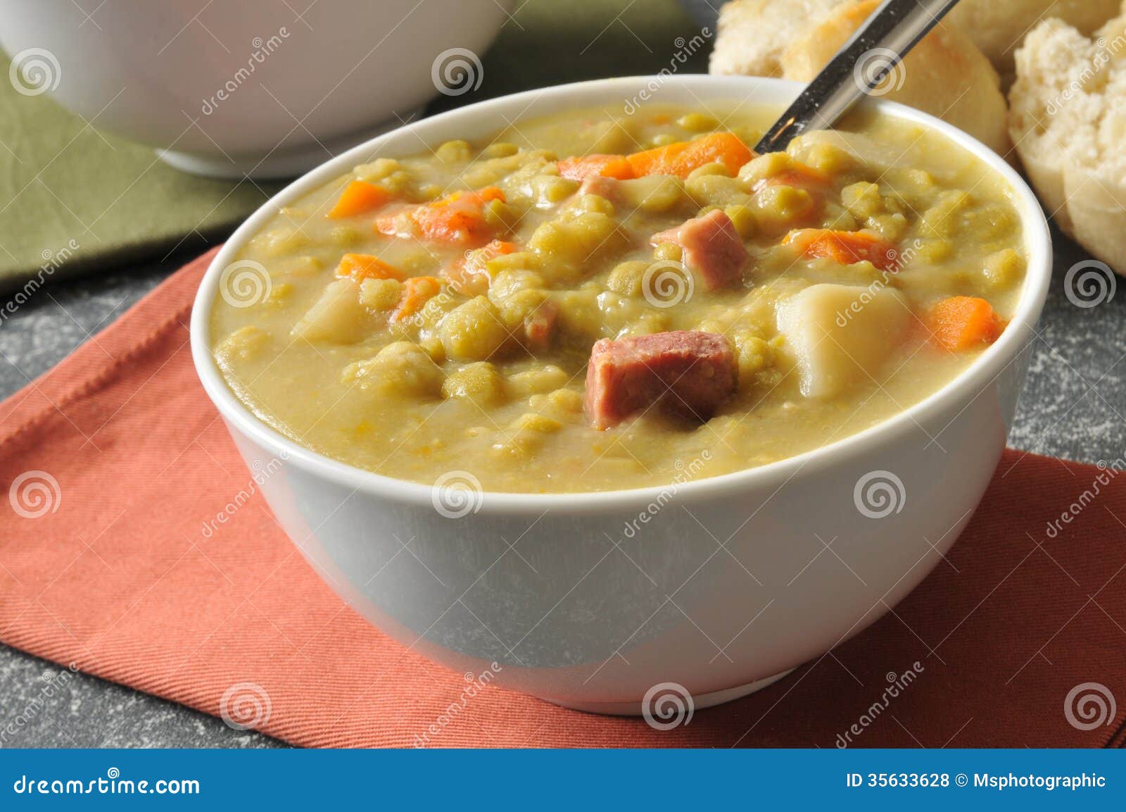 Split pea soup stock photo. Image of lunch, dinner, meat 35633628