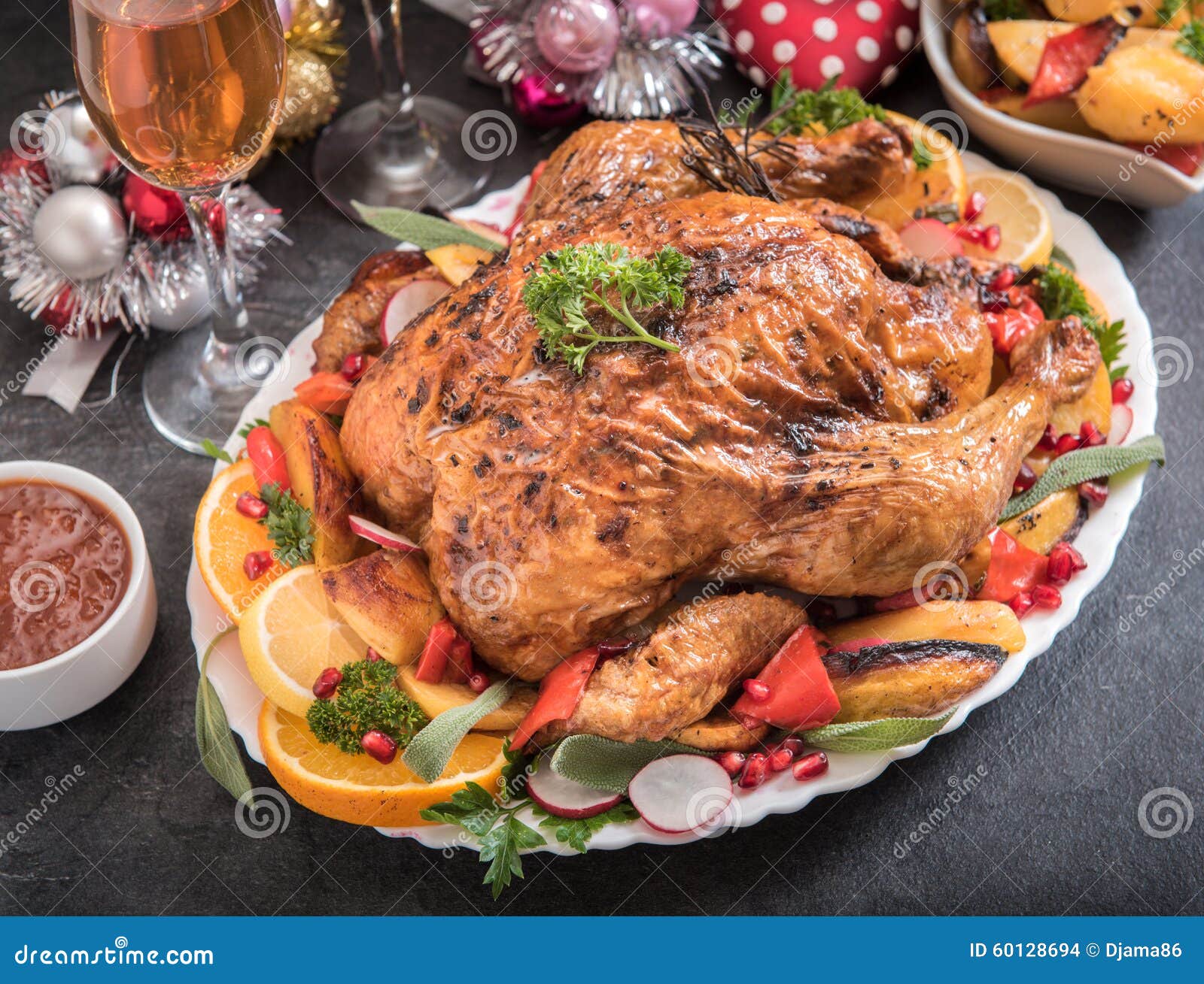 Split roasted turkey stock photo. Image of spices, drink 60128694