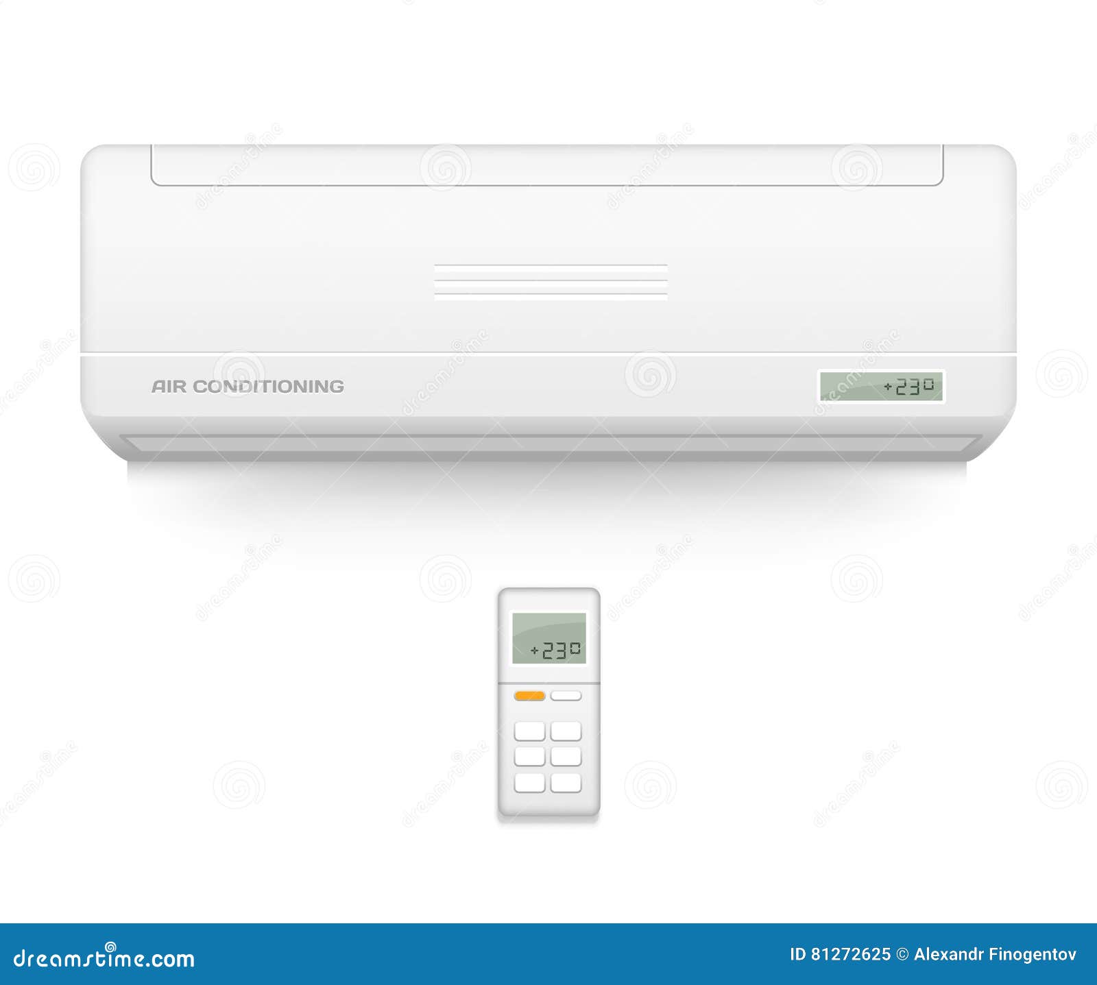 Split System Air Conditioner. Cool and Cold Climate Control System