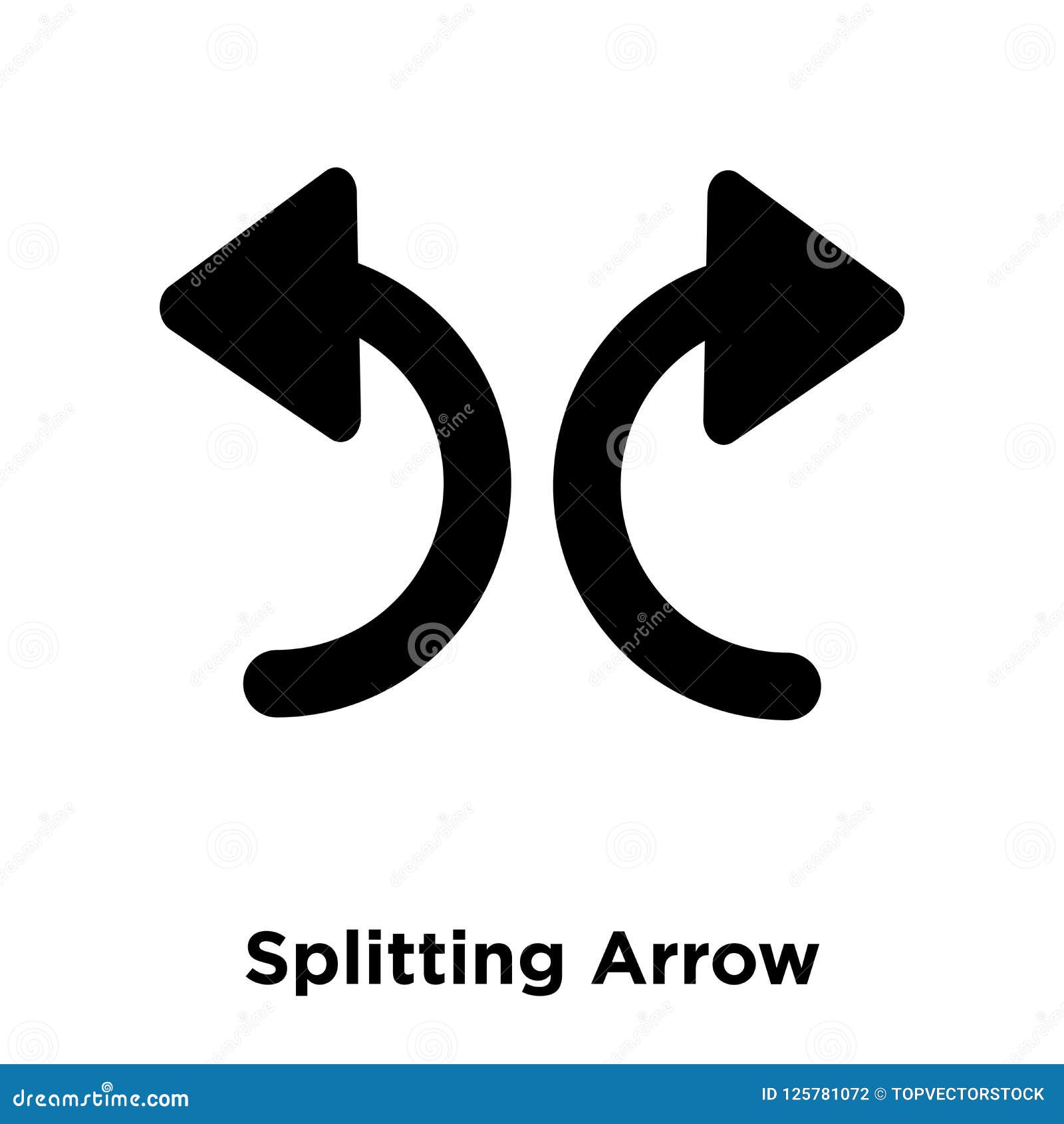 Splitting Arrow icon vector isolated on white background, logo