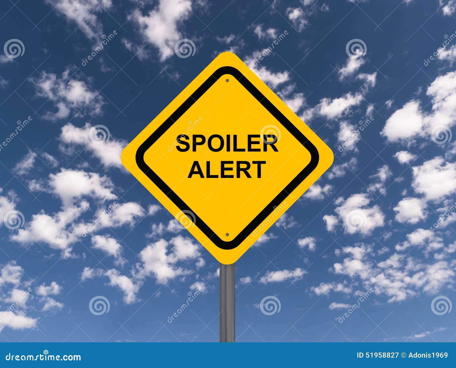 Spoiler Alert Roadsign Stock Illustration - Download Image Now - Spoiler,  Alertness, Movie - iStock