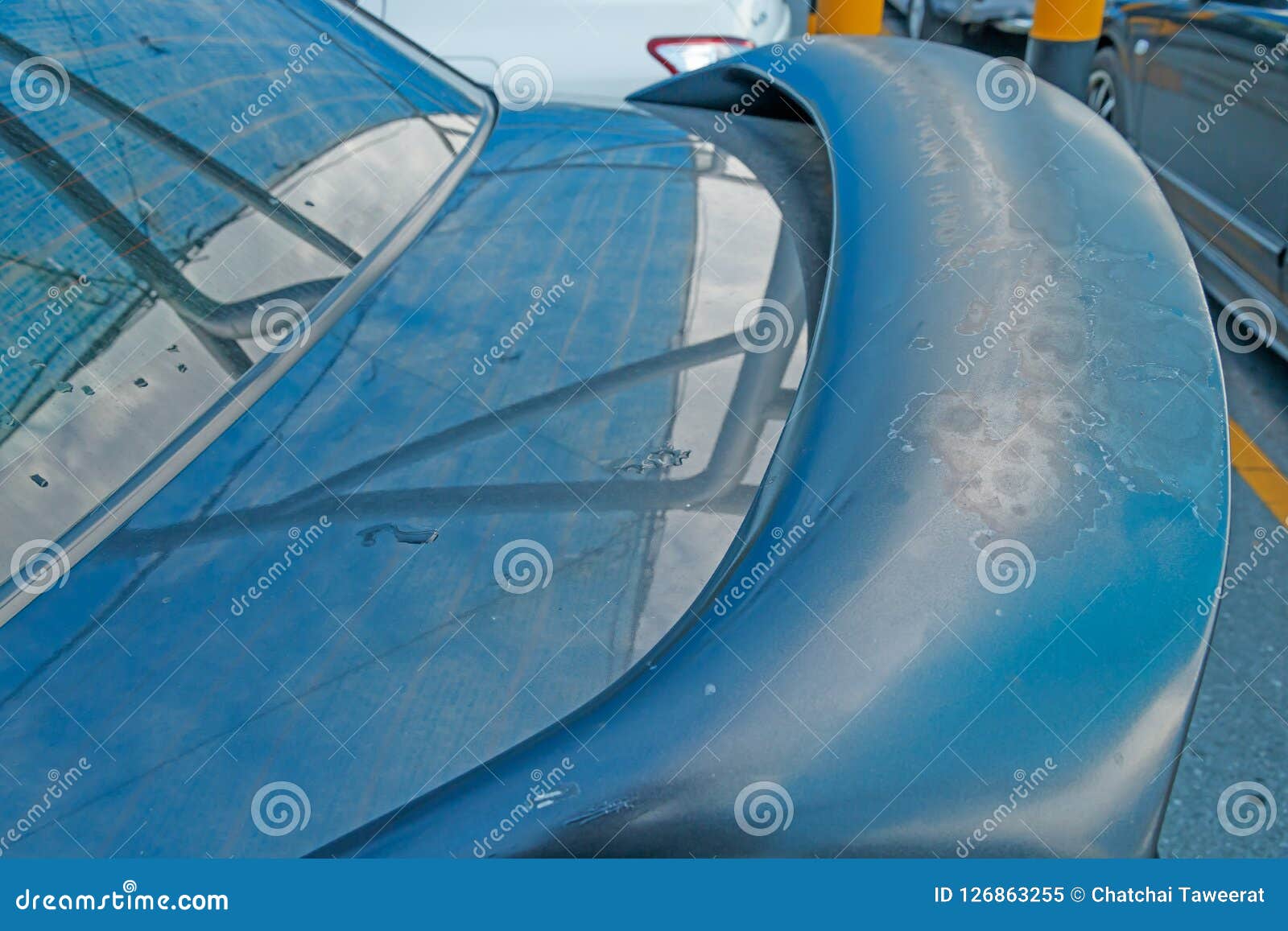 Spoiler broken color stock image. Image of industril 126863255