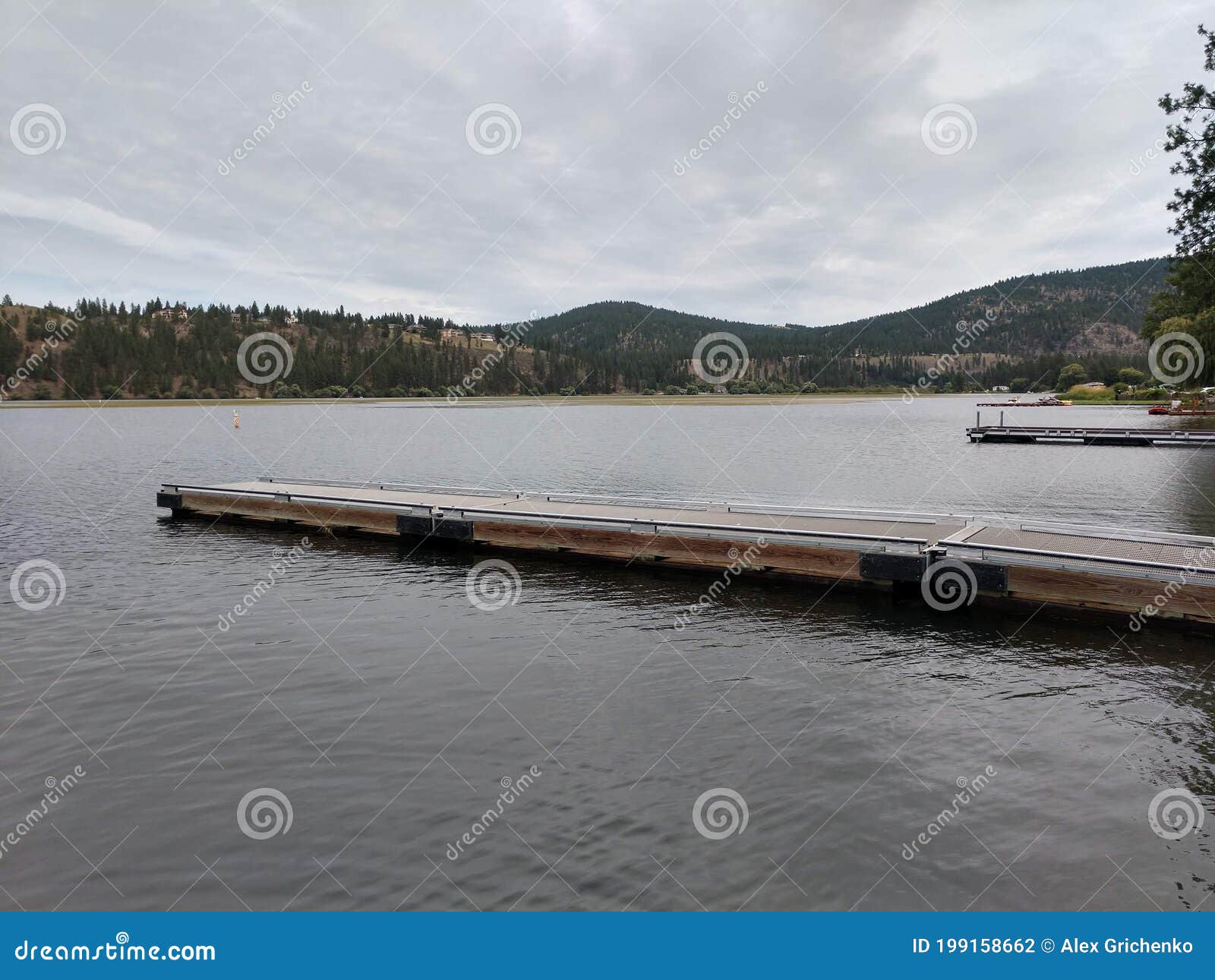 Spokane River Long Lake in Nine Mile Falls Washington Stock Photo
