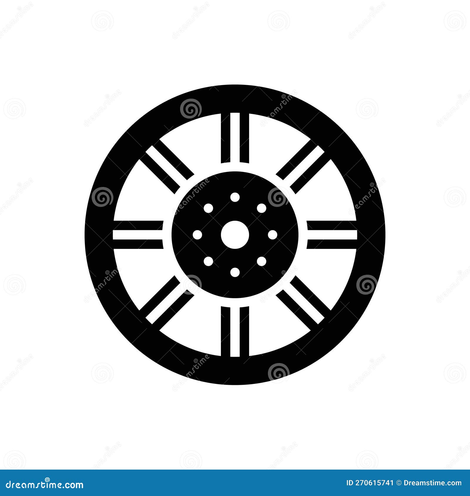 Black Solid Icon for Spoke, Wheel and Gyre Stock Vector Illustration of spoke, tire 270615741