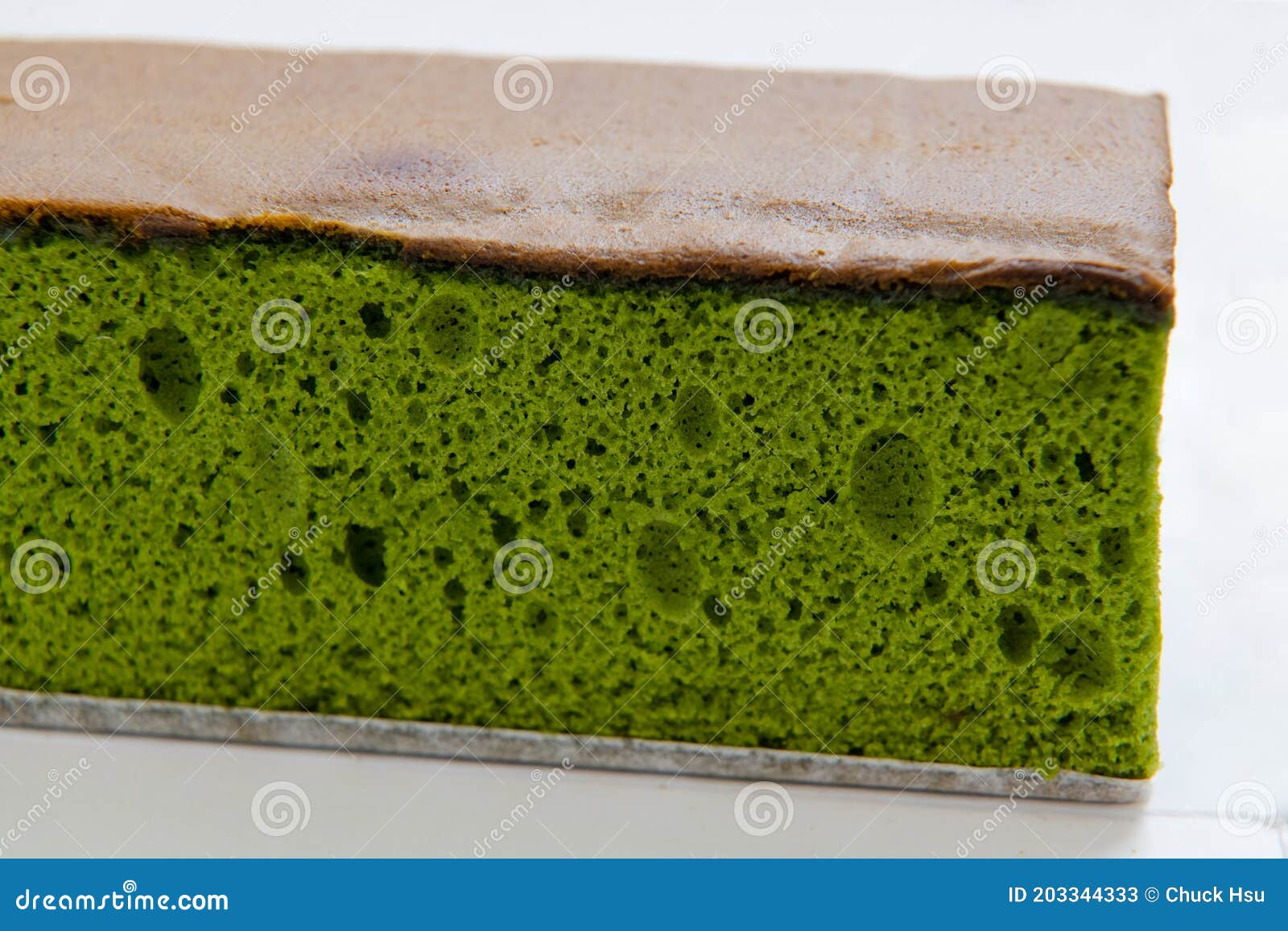 Sponge Cake with Matcha and Honey, Castella Cake, Japanese Sponge Cake
