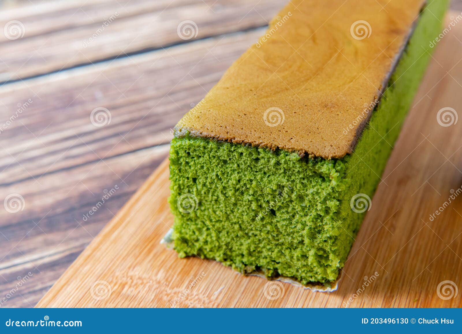 Sponge Cake with Matcha and Honey, Castella Cake, Japanese Sponge Cake