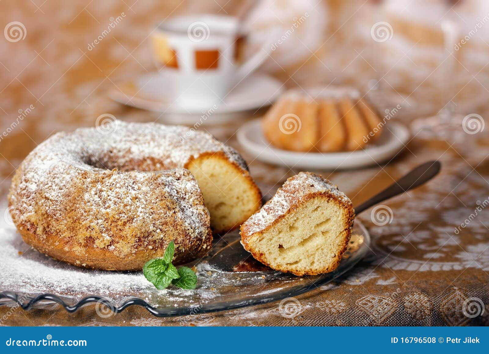 Sponge ring cake stock photo. Image of cuisine, patisserie 16796508