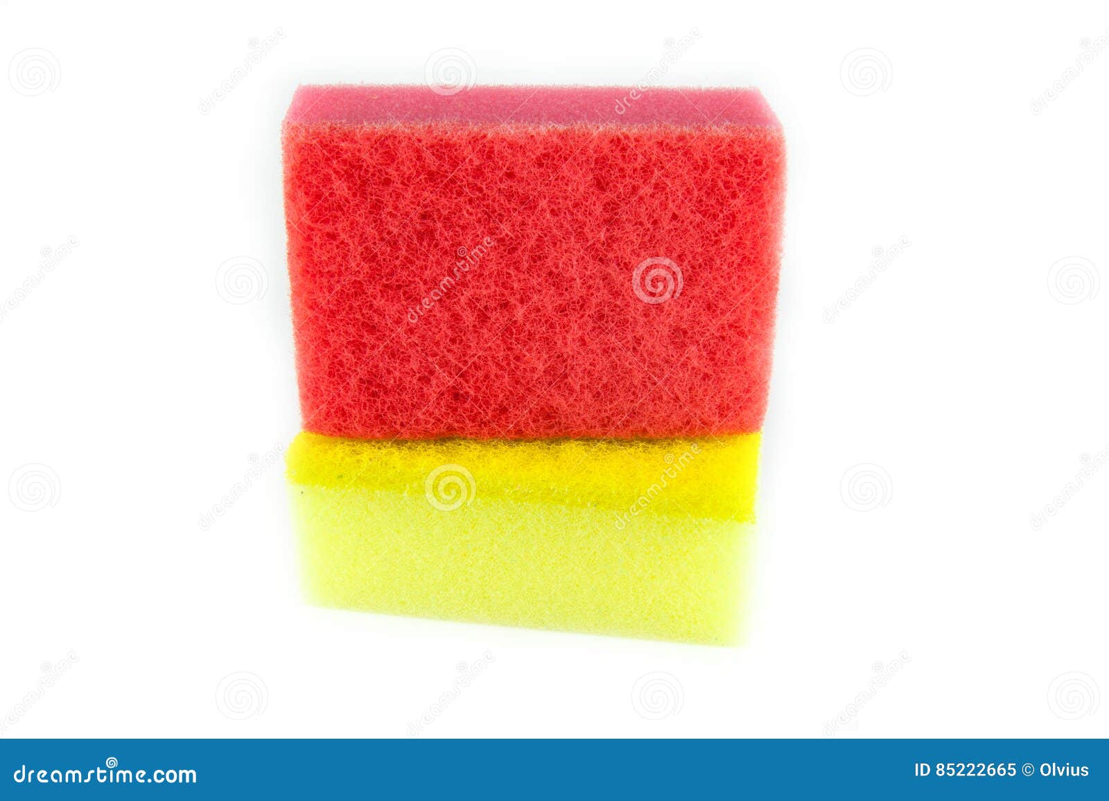 Sponge Scouring Pads on an Isolated White Background Stock Image