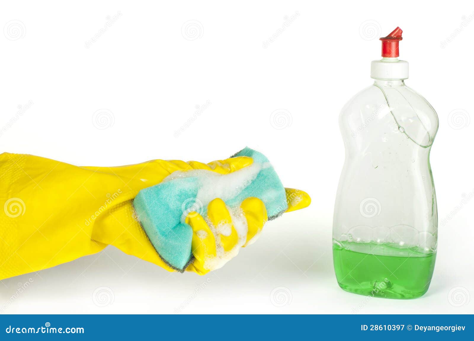 Sponge for washing dishes stock image. Image of cleaner 28610397