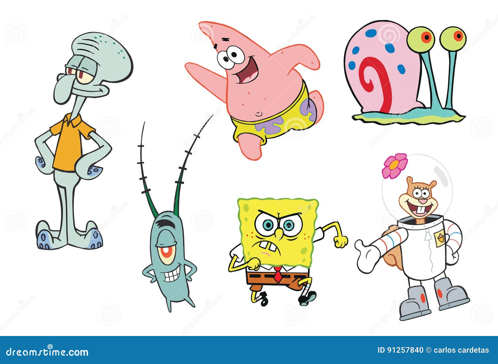 Spongebob Squarepants Cartoon Illustration Editorial Image - Illustration  of cartoon, animation: 91257840