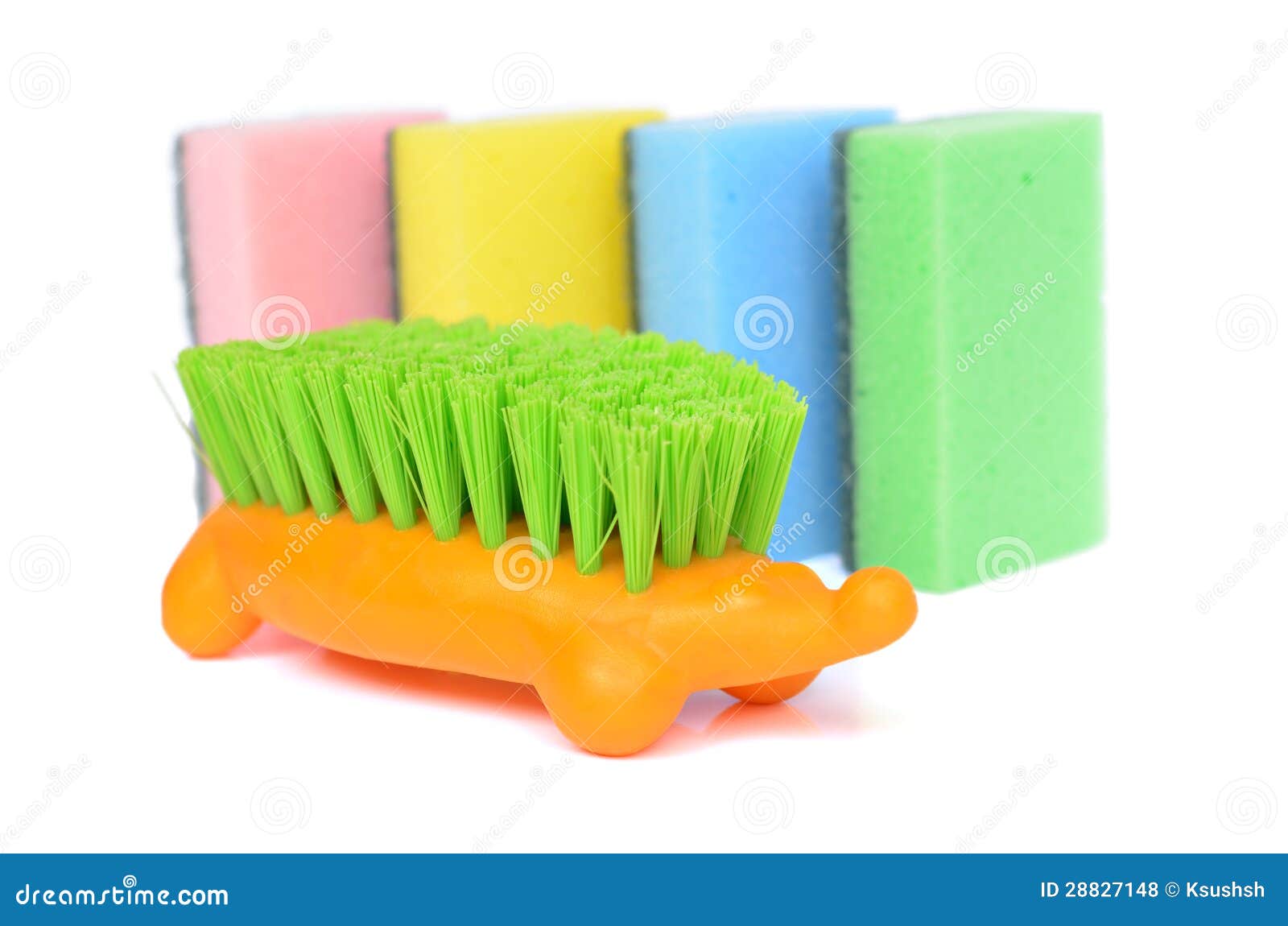 Sponges and brush stock photo. Image of hygiene, cleaning 28827148