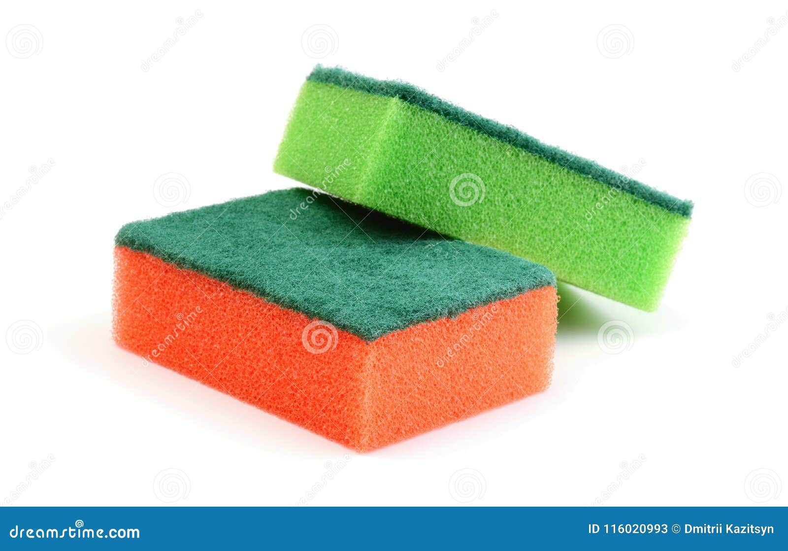 Sponges for Washing and Cleaning of Kitchen Ware Isolated Stock Image