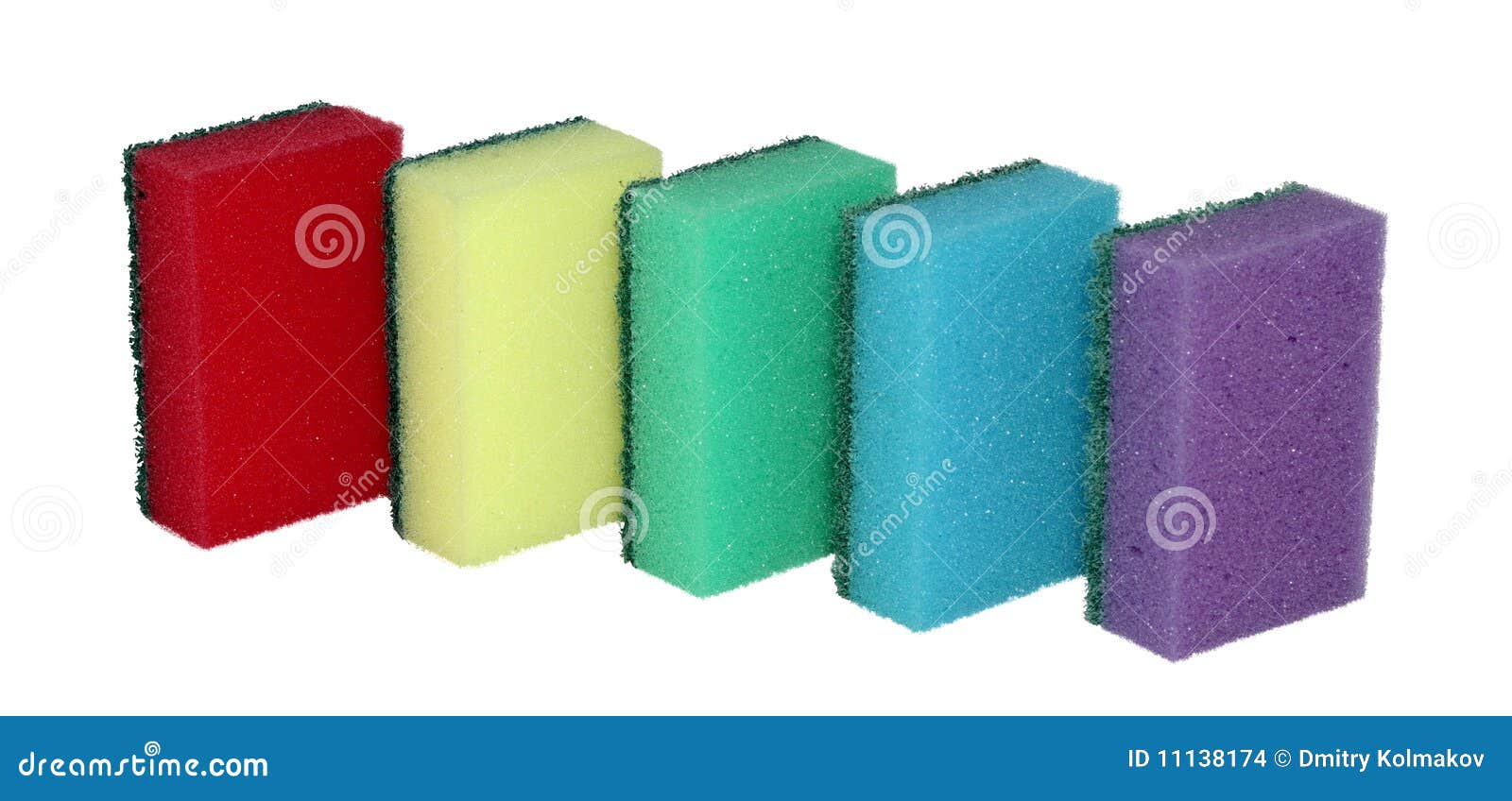 Sponges for Washing Dishes in Ranked. Stock Photo Image of objects