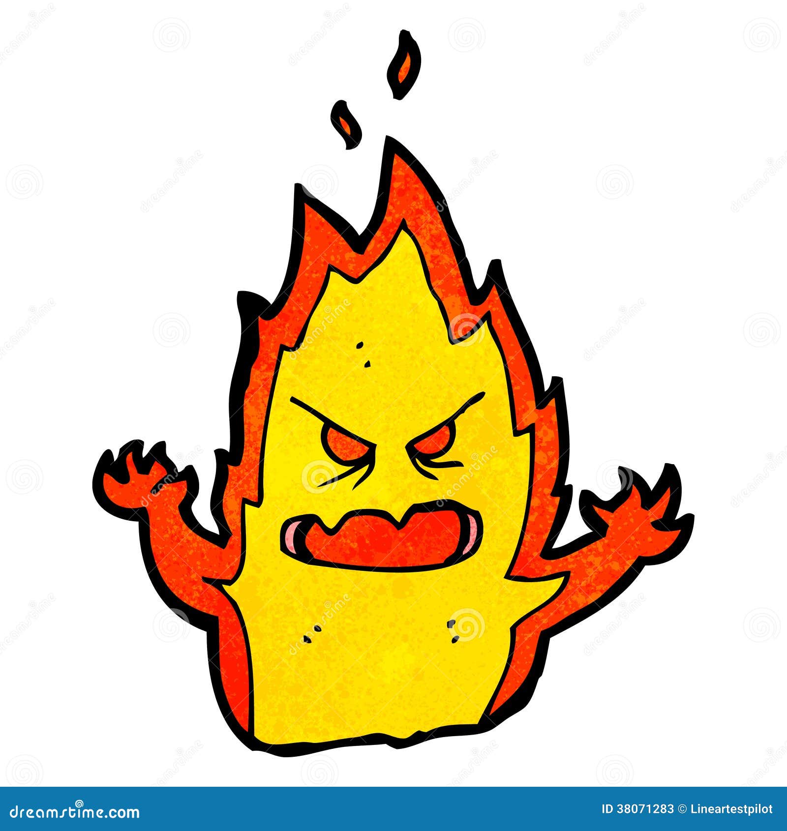 Spooky Flame Monster Cartoon Stock Illustration - Illustration of ...