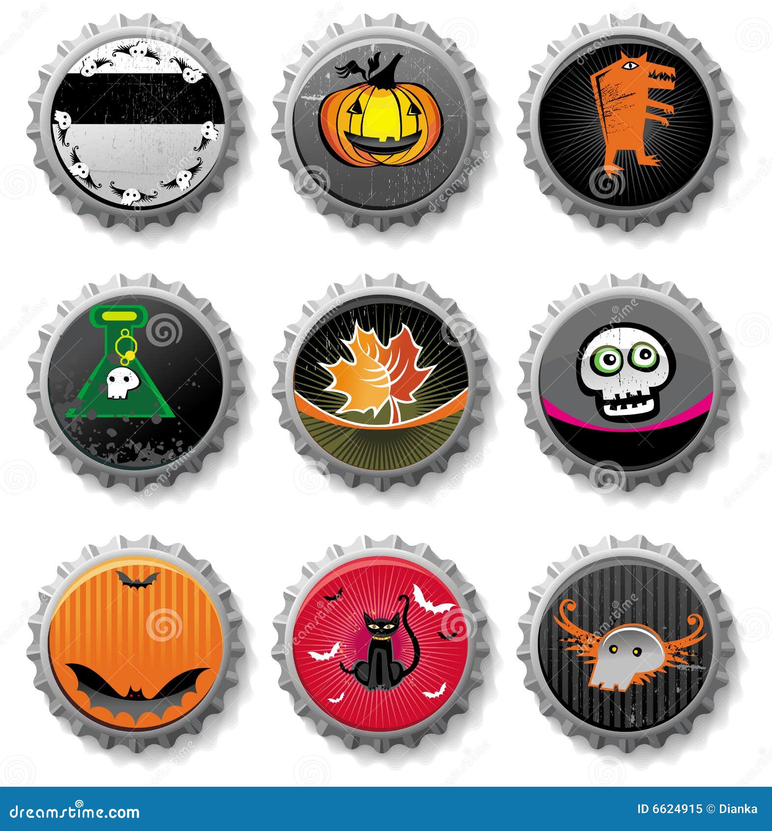 Bottle Caps Cartoon Vector 11900647