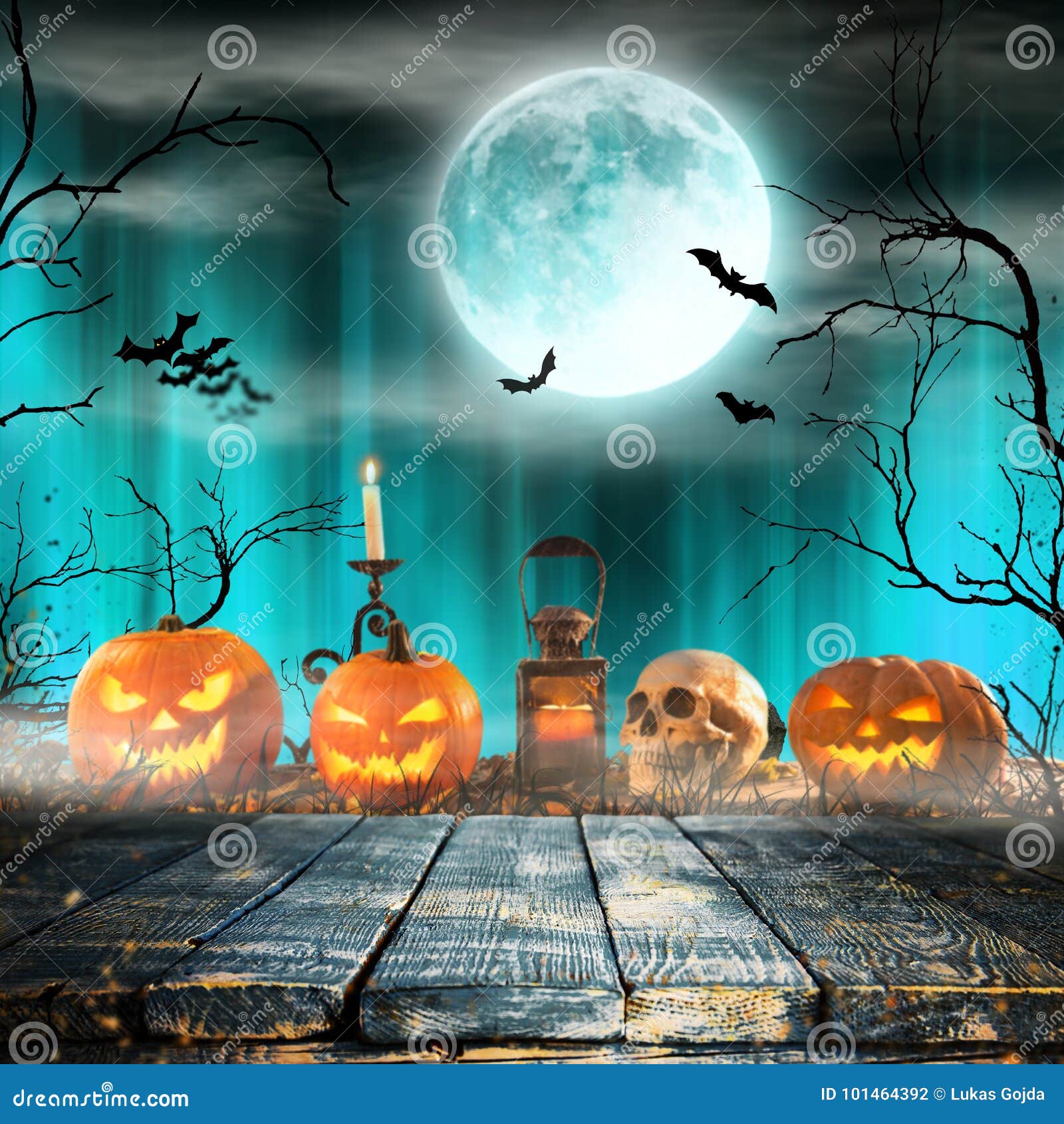 Spooky Halloween Background Stock Photo - Image of evening, celebration ...