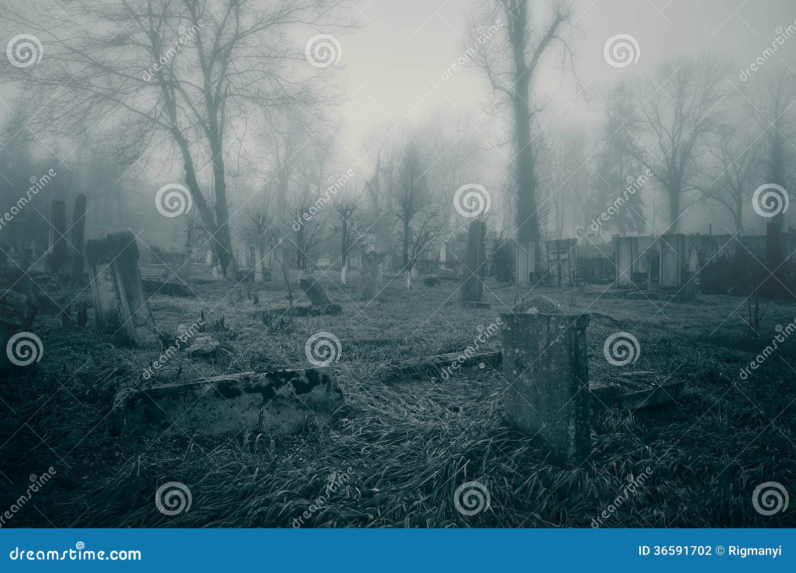 spooky old cemetery