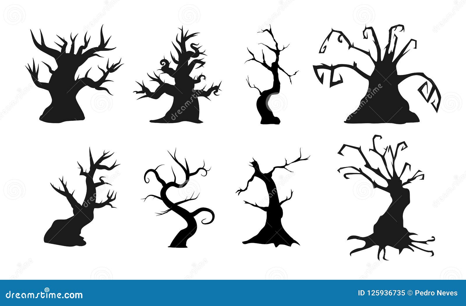 spooky old trees with creepy s.  . perfect for scary or halloween compositions