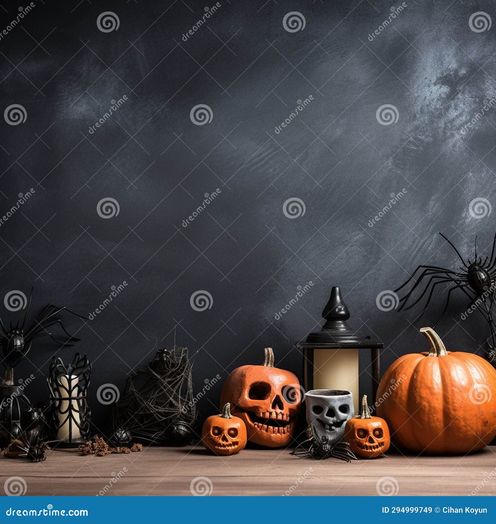 Spooky Pumpkin Patch Background Illustration Stock Illustration