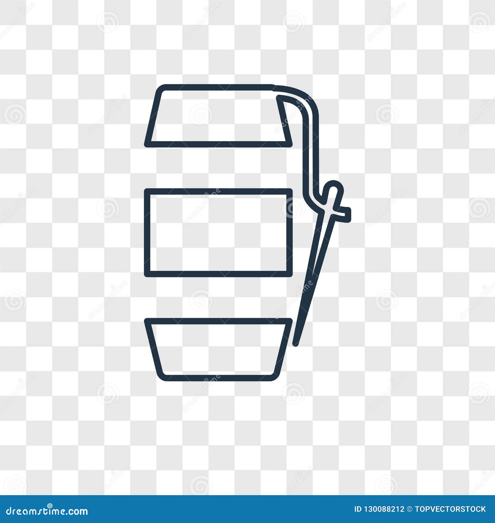 spool concept  linear icon  on transparent background, spool concept transparency logo in outline style