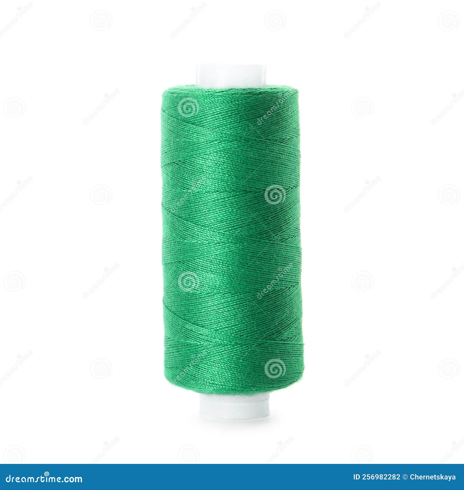 Spool of Green Sewing Thread Isolated on White Stock Photo Image of